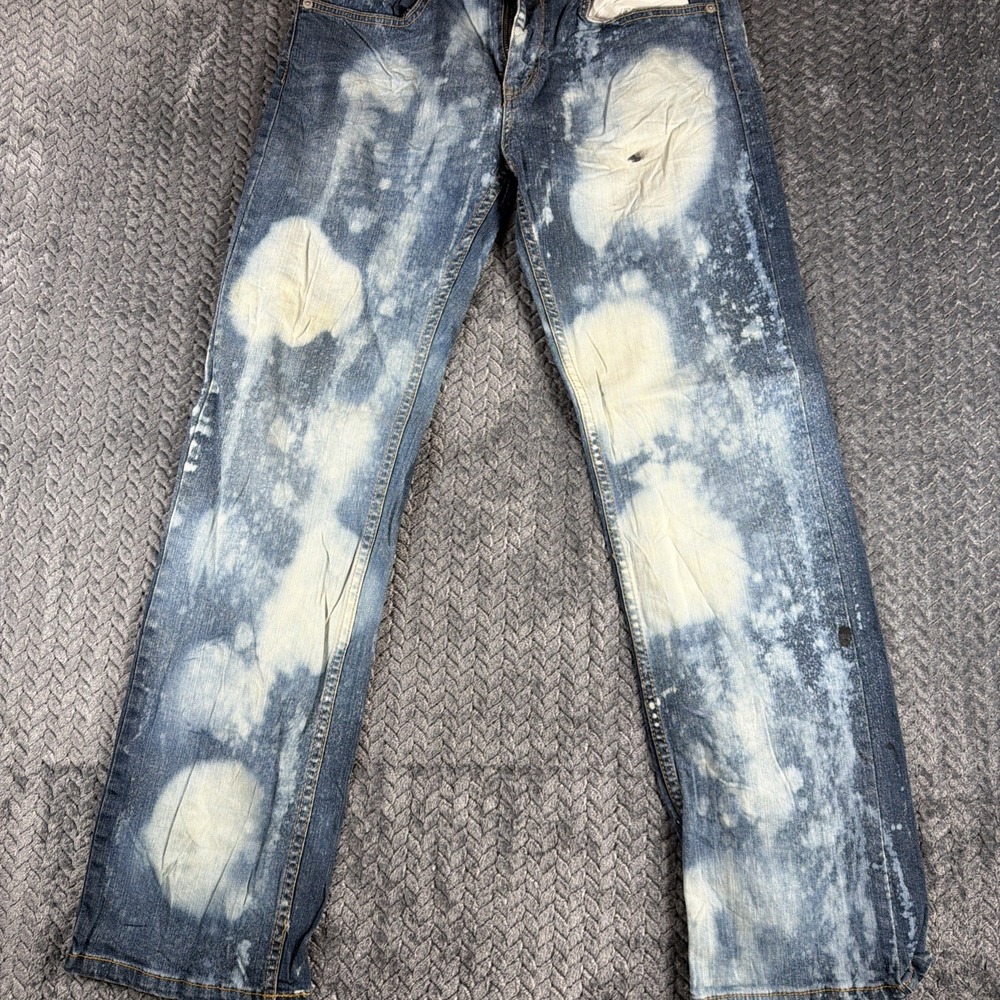 Levi's 505 Regular Fit Jeans Size 18Reg 29 x 29 Straight Leg Acid Rain Wash